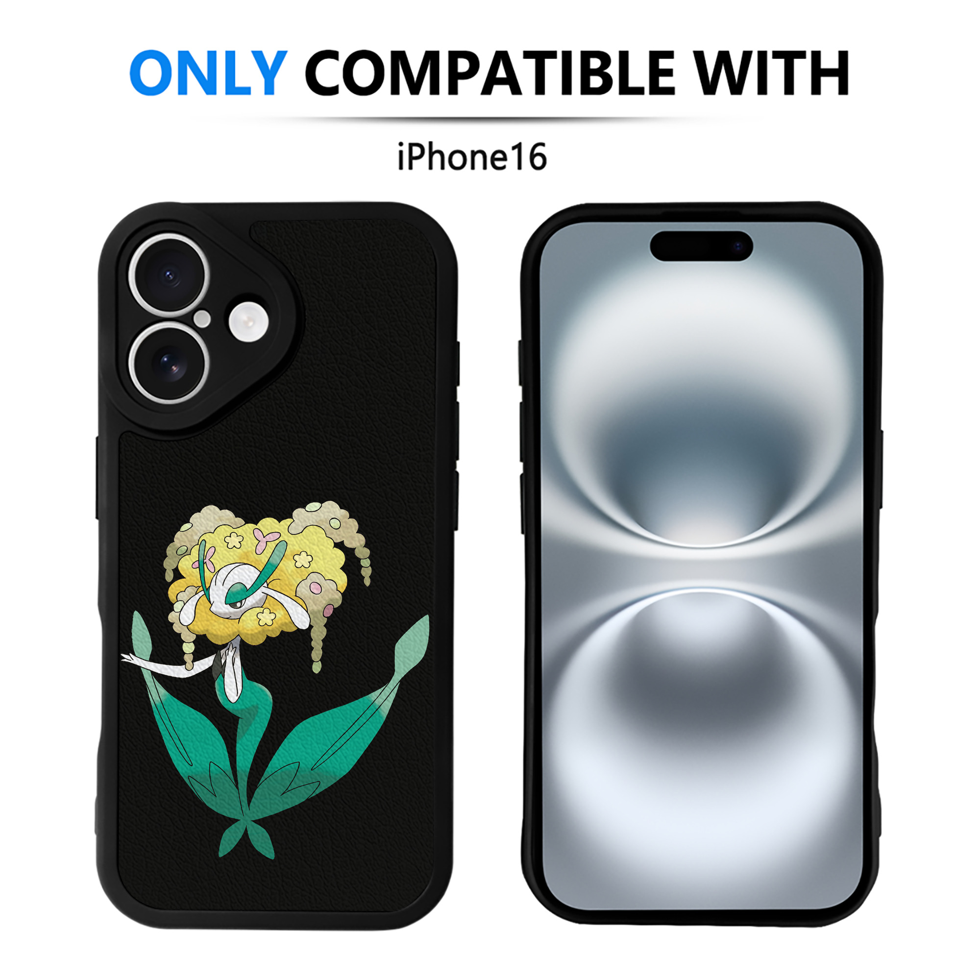 （画像用） ポケットモンスター Pokémon 【iPhone 16シリーズ対応】シリコンスマホケース（レザー調） 材質：シリコン